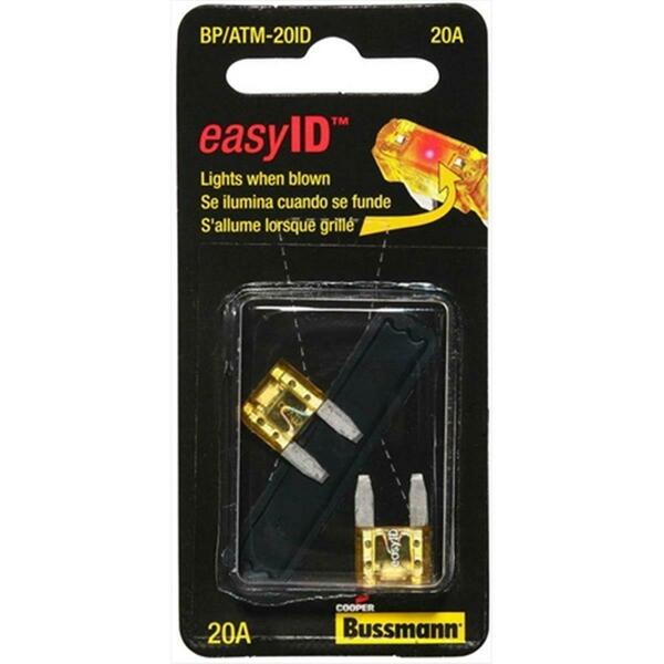 Eaton Bussmann BPATM20ID Mini Automotive Fuses, 2PK B6P-BPATM20ID